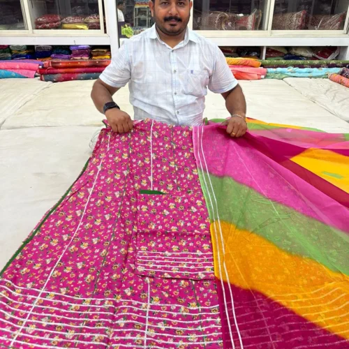 pink rajputi poshak marudhar handloom